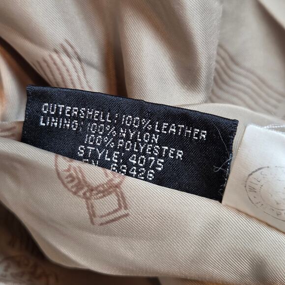 Vintage 1980s Adventure Bound Originals Brown Leather Bomber Jacket XL - Picture 6 of 15